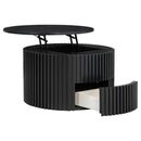 Round Lift Top Coffee Table With Hidden Storage For Living Room by HouseOfZazla