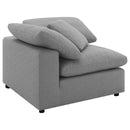 Segoura - 5 Piece Upholstered Modular Sectional With Reclined Back Pillows - Gray by HouseOfZazla