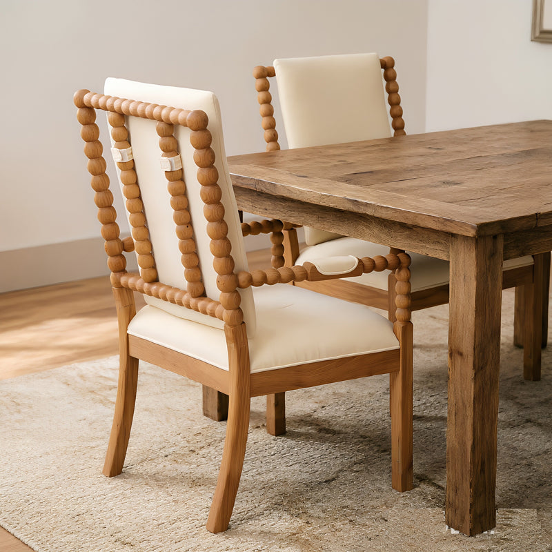 Set of 2 Rubber Wood Dining Chairs, photo 7 of 10