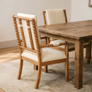 Set of 2 Rubber Wood Dining Chairs