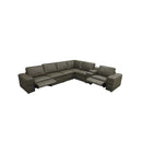 Upholstered Large Arms Sectional With Recliner Seats