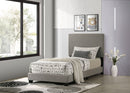 Dorian Fabric Upholstered Twin Panel Bed Taupe