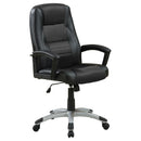 Office Chair With Base, Height Adjustable For Home & Workspaces - Black by HouseOfZazla