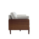 Mid Century Moderne Sofa With Wood Sides by HouseOfZazla