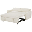 Pull-Out 2 Seat Modern Sleeper Sofa With 2 Throw Pillows And USB Ports by HouseOfZazla