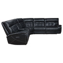 Hayden - Dual Power Reclining Sectional Sofa - Black by HouseOfZazla