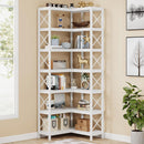 7 Tier Corner Bookshelf, Storage Unit For Living Room by HouseOfZazla