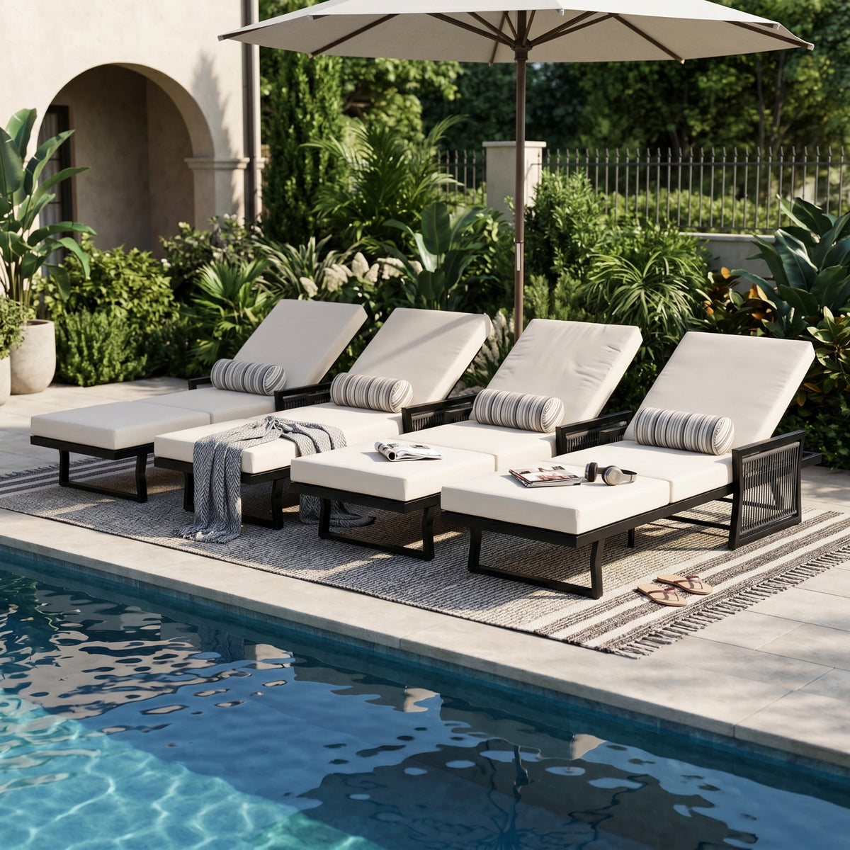 Black Mix Chaise Lounge Set, photo 10 of 10
