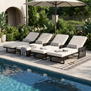 Black Mix Chaise Lounge Set