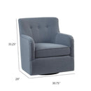 Adele - Swivel Chair With Button Tufted Back by HouseOfZazla