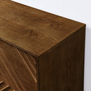 Diamond Fluted Sideboard Storage Cabinet with Adjustable Shelves