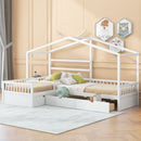 L Shape Platform Bed With 3 Storage Drawers by HouseOfZazla