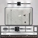 30" Black Minimalist LED Bathroom Vanity Light