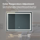 40X32 inch Bathroom Led Classy Vanity Mirror with High Lumen,Dimmable Touch,Wall Switch Control, Anti-Fog, CRI 90 Adjustable 3000K-4500K-6000K, IP54 Waterproof Energy saving Vertical & Horizontal