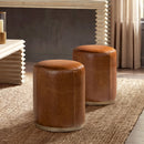 Nico - Round Ottoman Stool - Brown by HouseOfZazla