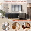 TV Stand With 1 Drawer, 2 Cabinets And Adjustable Shelves by HouseOfZazla