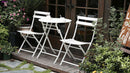 3 Piece Patio Bistro Set Of Foldable Round Table And Chairs by HouseOfZazla