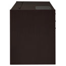 Halston 47-inch 2-drawer Office Desk with Cabinet Cappuccino