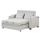 Pull Out Loveseat Sofa With Adjsutable Backrest, 2 Pillows, Cup Holders, USB Ports For Living Room by HouseOfZazla
