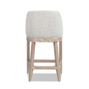 Newport - Coastal Curved Back Upholstered Counter Stool - Two Tone Neutral Gray