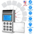 4 Channel TENS Unit Muscle Stimulator Rechargeable Digital TENS Muscle Massager with 48 Modes 20 Intensity Levels 8 Pads Timer