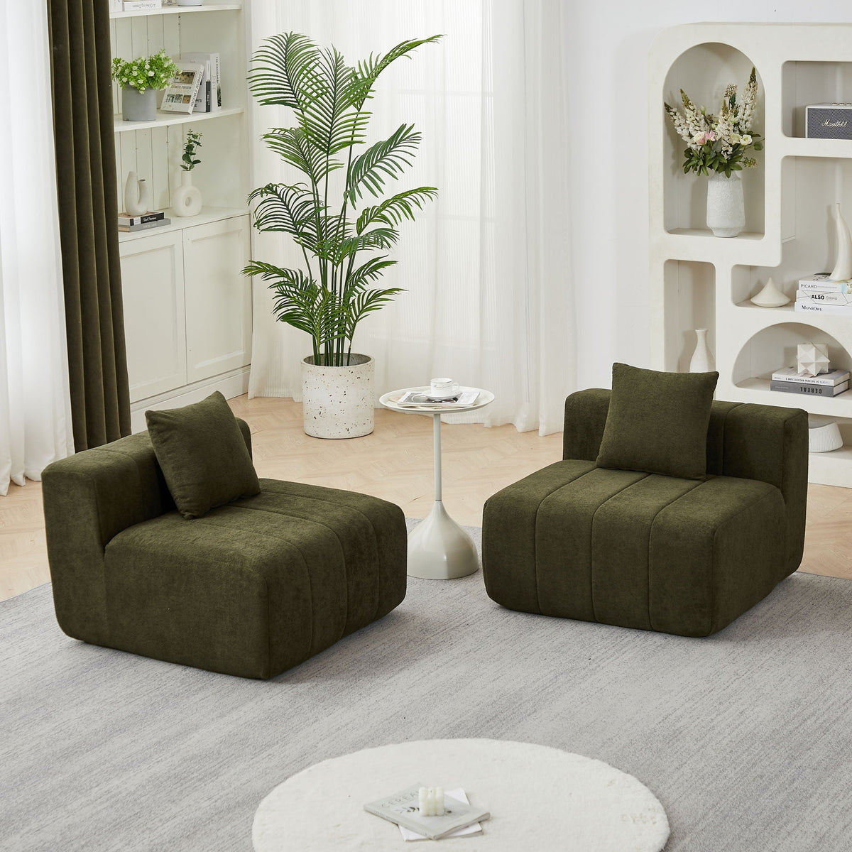 Modular Sectional Sofa With 2 Pillows, Symmetrical Design, photo 28 of 40