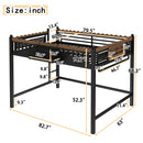 Queen Size Loft Bed with Ladders and Storage