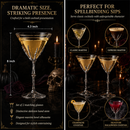 Stemmed Skeleton Martini Glasses Set of 2
