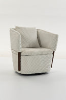 Mid Century Modern Accent Chair with Solid Wood Frame