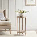 Bedford - Round Accent Table - Reclaimed Wheat by HouseOfZazla