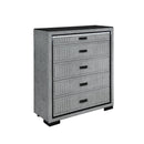 Isaiah - 5 Piece Bedroom Set With TV Lift-LED, Speakers And Fireplace by HouseOfZazla
