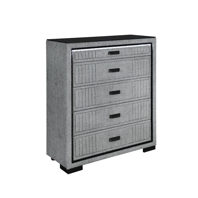Isaiah - Upholstered Chest With LED Lighting, photo 4 of 6