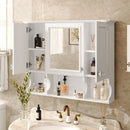 Wall Mounted Bathroom Medicine Wall Cabinet With Mirror & Open Shelves by HouseOfZazla