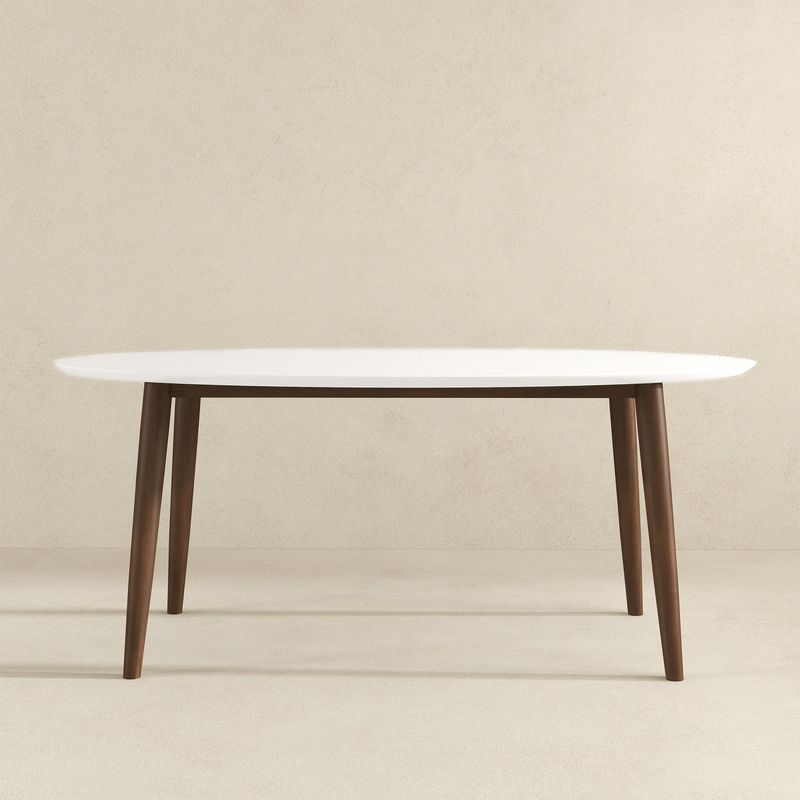 Ada Mid Century Modern Style Solid Wood Dining Table, photo 4 of 6
