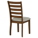 Atwood Wood Dining Side Chair Upholstered Seat Warm Brown