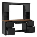 ON-Trend Farmhouse Arched Computer Desk with Hutch