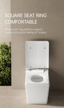 Square Smart Toilet with Built-in Tank for Modern Bathroom
