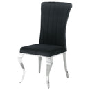 Betty Velvet Upholstered Dining Side Chair Black (Set of 4) by Unique Piece Furniture