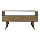 Solid Wood Curved Media Unit by HouseOfZazla