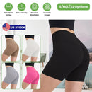 High-Waist Biker Shorts with Tummy Control for Workouts by LJGDeals