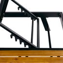 Black Iron + Teak Finish Wood Chaise Lounge Frame by HouseOfZazla