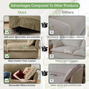 Modern 3 Seater Slipcovered Sofa with Suppleness Armrests