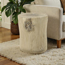 Gene Fiber Concrete Accent Table - Brown by HouseOfZazla