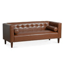 78.74" Wooden Decorated Arm 3 Seater Sofa