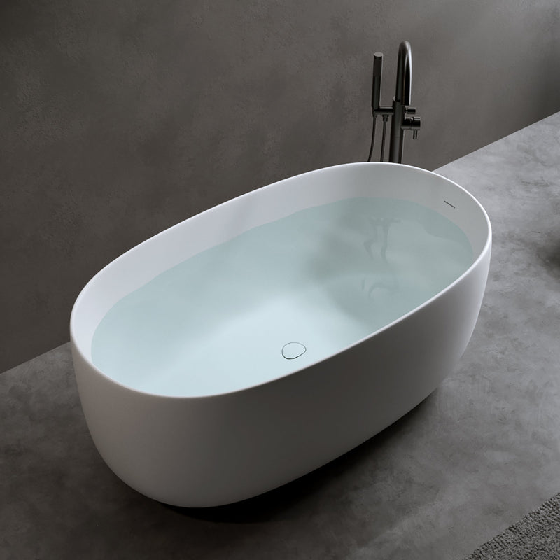 47'' Independent Solid Surface Resin Stone Bathtub, photo 2 of 10