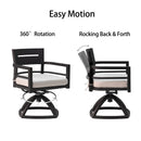 Outdoor Modern Dining Set, Chairs Sunbrella Cushioned And Dining Table With Umbrella Hole