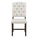 5-Piece Retro Functional Dining Set, Round Table with a 16"W Leaf and 4 Upholstered Chairs for Dining Room and Living Room (Walnut)