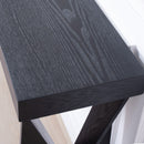 Console Table With Crossed Legs For Hallway - Black by HouseOfZazla