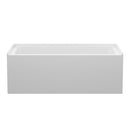 Alcove Soaking Bathtub With Skirt - Back-To-Wall Design, Compact - Glossy White by HouseOfZazla
