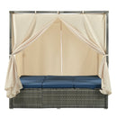 Adjustable Sun Bed With Curtain,High Comfort,With 3 Colors